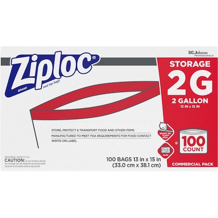 Ziploc Bag, 2Gal, 100PK SJN682253
